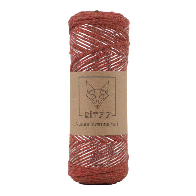 knittingtr Pullu İp – Kiremit Gold Simli Pullu