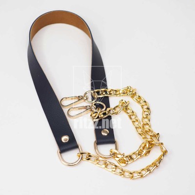 Premium Kalite Zincirli Çanta Sapı Deri Gold / 20MM Premium Kalite Zincirli Çanta Sapı Deri Gold / 20MM