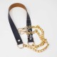 Premium Kalite Zincirli Çanta Sapı Deri Gold / 20MM