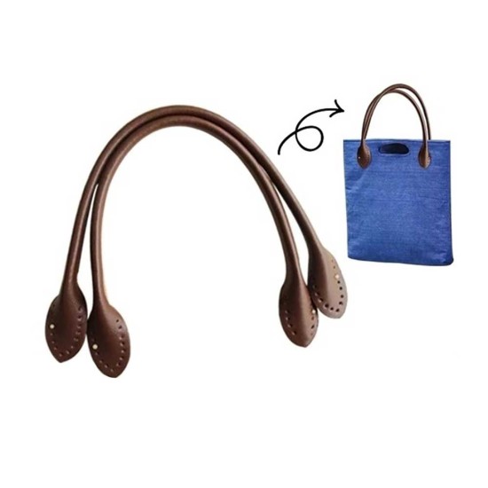 Borulu Suni Deri Çanta Sapı 60CM (Çift)