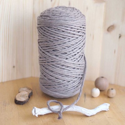 Vizon Tek Burgulu Pamuk İp String Makrome İpi 5mm