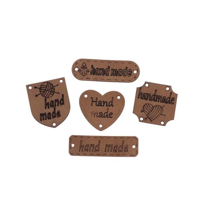 Handmade Deri Etiket Özel Figürlü (5 Adet)