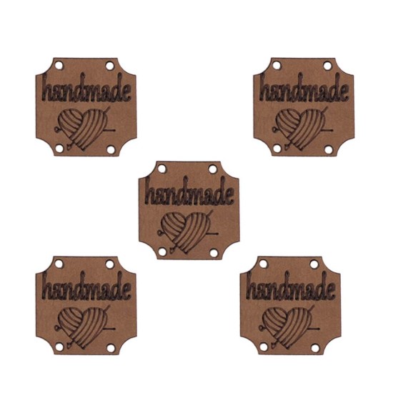 Handmade Deri Etiket Özel Figürlü (5 Adet)