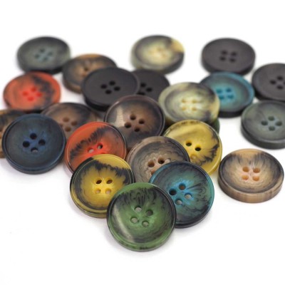 Ebruli Yuvarlak Hırka Düğmesi 4 Delikli 21 MM KD-2527 Ebruli Yuvarlak Hırka Düğmesi 4 Delikli 21 MM KD-2527