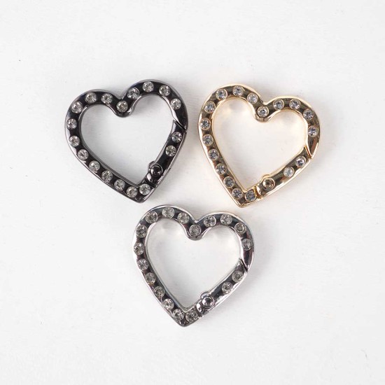 Kalpli Taşlı Yaylı Halka Çanta Klipsi