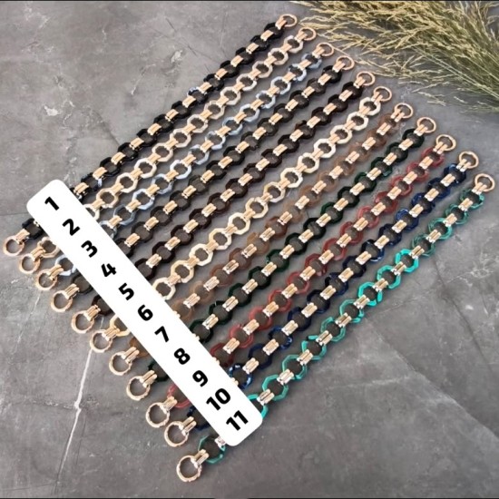 Akrilik Beşgen Zincir Çanta Sapı 45 CM (Adet)