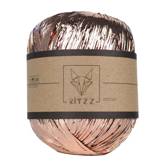 Metalik Rafya İp Rose Gold