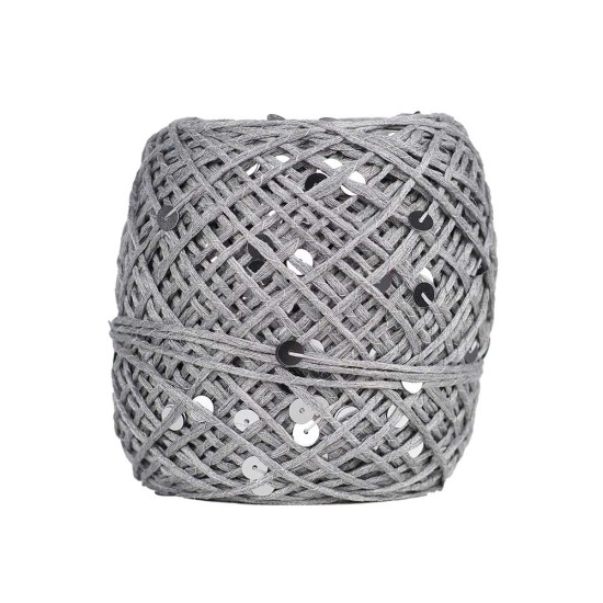 KnittingTR İri Pullu İp – Gri Gümüş Pul KnittingTR İri Pullu İp – Gri Gümüş Pul