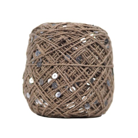 KnittingTR İri Pullu İp – Toprak Gümüş Pul