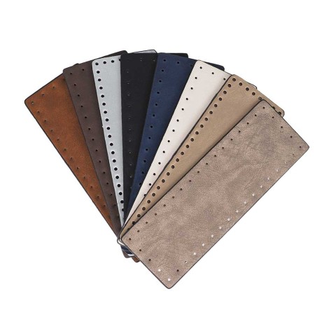Premium Suni Deri Çanta Tabanı 24×8 CM (Dikdörtgen Rivetsiz)