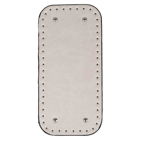 Premium Suni Deri Oval Dikdörtgen Çanta Tabanı 25×12 CM