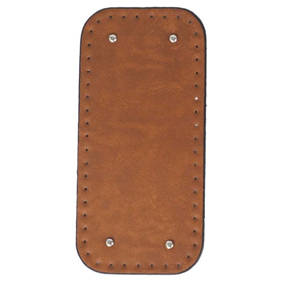 Premium Suni Deri Oval Dikdörtgen Çanta Tabanı 25×12 CM