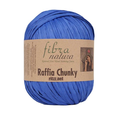 Fibra Natura Raffia Chunky 114-35 Gök Mavi