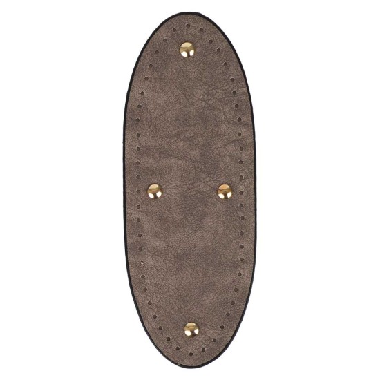 Premium Suni Deri Tam Oval Çanta Tabanı 24×9 CM