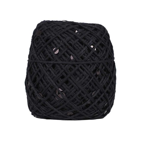 KnittingTR İri Pullu İp – Siyah Siyah Pul