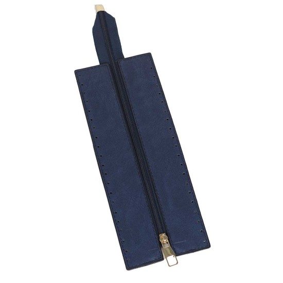 Premium Suni Deri Fermuar 26×10 CM (Gold)