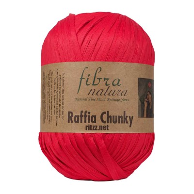 Fibra Natura Raffia Chunky 114-32 Kırmızı