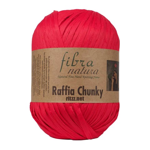 Fibra Natura Raffia Chunky 114-32 Kırmızı