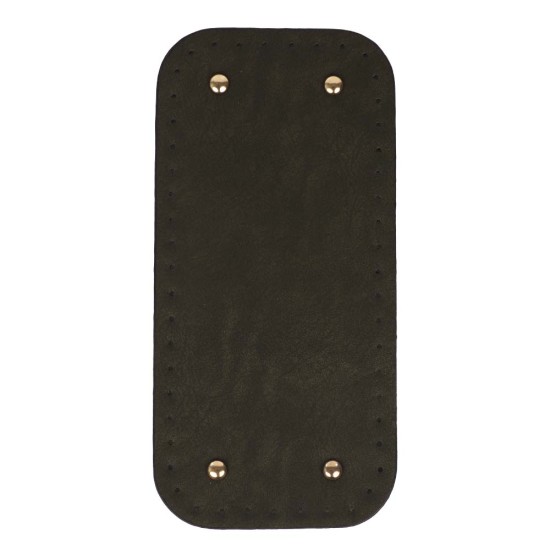 Premium Suni Deri Oval Dikdörtgen Çanta Tabanı 25×12 CM