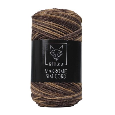 Makrome Sim Cord 2 MM Kahve Bej Degrade