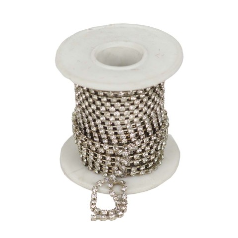 Şerit Sıra Taş Gümüş Renk 2.8MM (1 Metre)