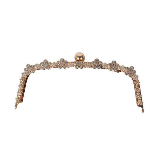 İnci Taşlı Metal Çanta Bursu 22 CM