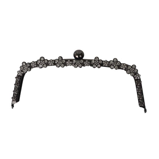 İnci Taşlı Metal Çanta Bursu 22 CM