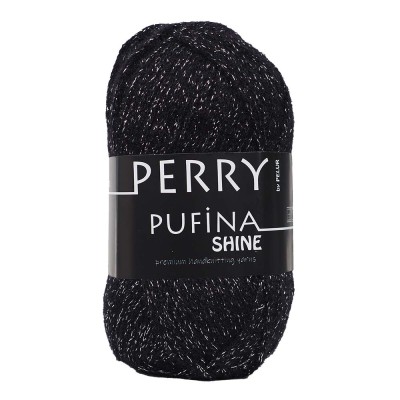Perry Pufina Shine Simli Siyah – Gümüş Sim Perry Pufina Shine Simli Siyah – Gümüş Sim