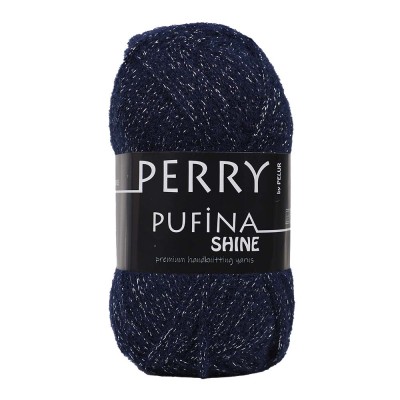 Perry Pufina Shine Simli Lacivert – Gümüş Sim