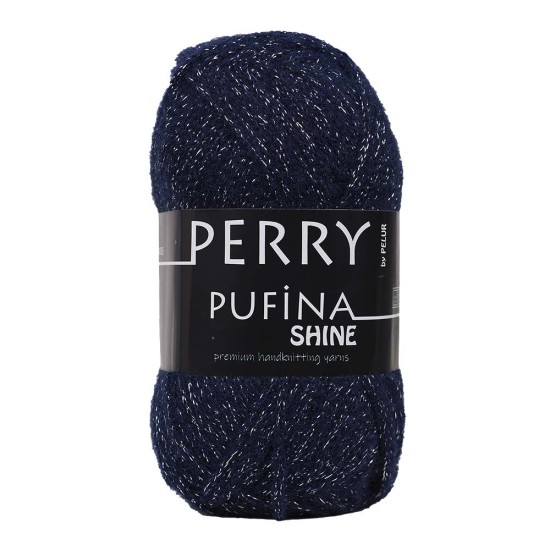 Perry Pufina Shine Simli Lacivert – Gümüş Sim
