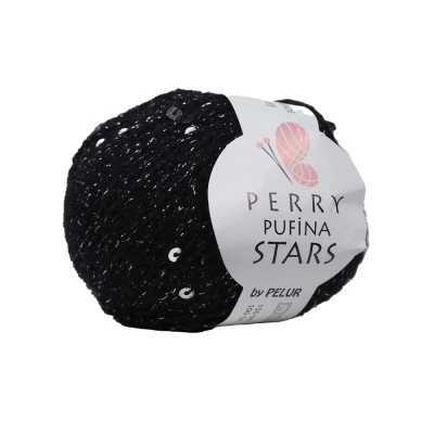 Perry Pufina Stars Siyah – Gümüş Pul
