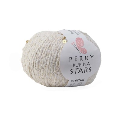 Perry Pufina Stars Ekru – Gold Pul Perry Pufina Stars Ekru – Gold Pul