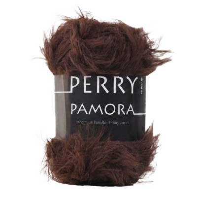 Perry Pamora Uzun Tüylü Koyu Kahve
