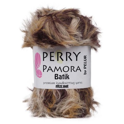 Perry Pamora Batik Uzun Tüylü Kahve Bej