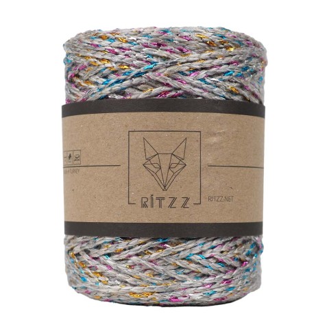 Luvia Polyester Simli Çanta İpi Gri – Renkli Sim