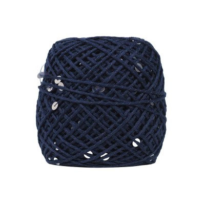KnittingTR İri Pullu İp Lacivert – Gümüş Pul