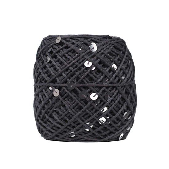 KnittingTR İri Pullu İp Füme – Gümüş Pul