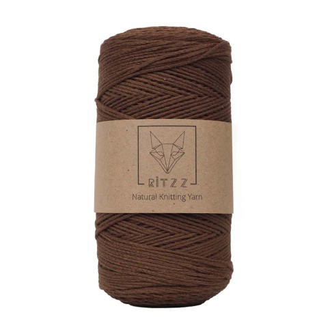 KnittingTR Pamuklu Makrome SLIM – Çikolata