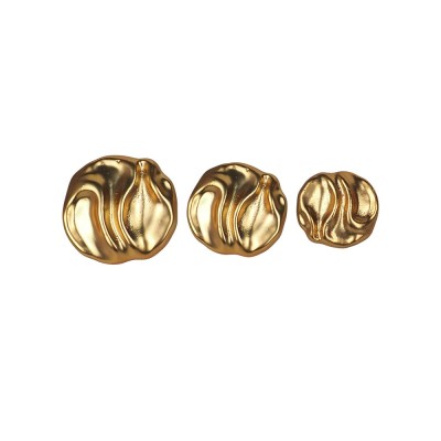 Dalga Model Yassı Düğme Gold DG100