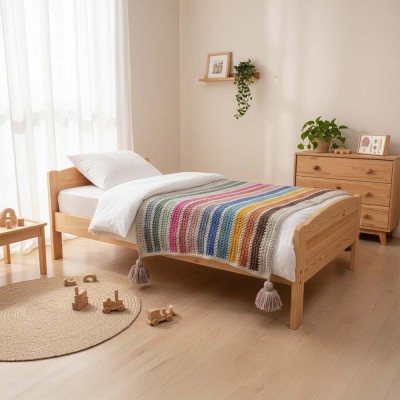 Capella Püsküllü Renkli Battaniye 135x160cm Capella Püsküllü Renkli Battaniye 135x160cm