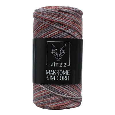 Makrome Sim Cord 2 MM Kiremit Gri