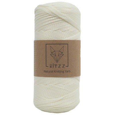 KnittingTR Polyester Ribbon İp Beyaz
