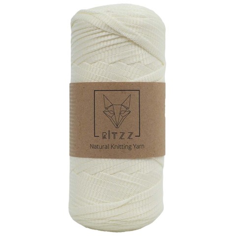 KnittingTR Polyester Ribbon İp Beyaz