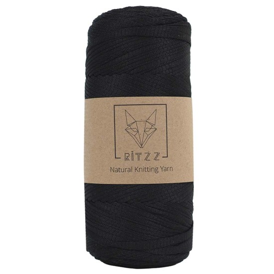 KnittingTR Polyester Ribbon İp Siyah