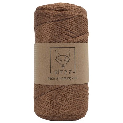 KnittingTR Polyester Ribbon İp Sütlü Kahve