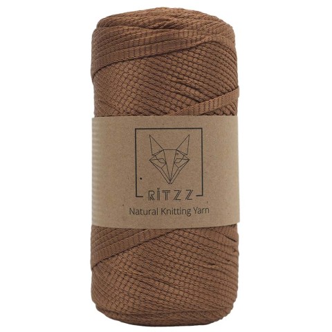 KnittingTR Polyester Ribbon İp Sütlü Kahve