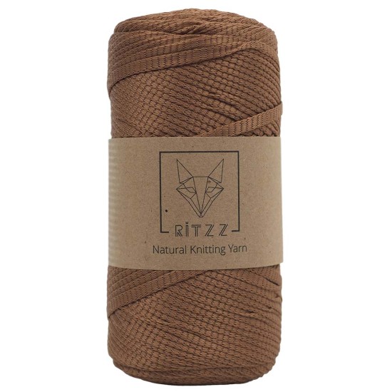 KnittingTR Polyester Ribbon İp Sütlü Kahve