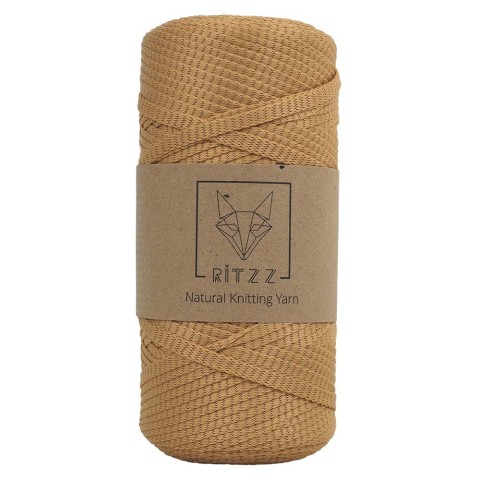 KnittingTR Polyester Ribbon İp Camel