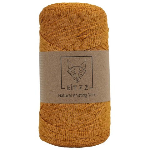 KnittingTR Polyester Ribbon İp Hardal