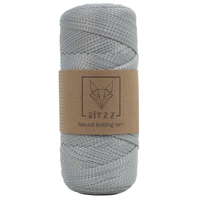 KnittingTR Polyester Ribbon İp Açık Gri